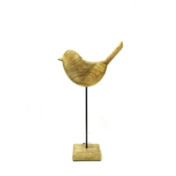 Ptak z drewna mango Dekoracja stojąca 45cm